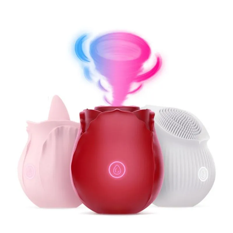 Rose Vibrator Massager Clitoral Sucking Vibrators Intens Zuig Tong Likken Clit Stimulator Tepel Seksspeeltjes voor Woman Oral Youpin High