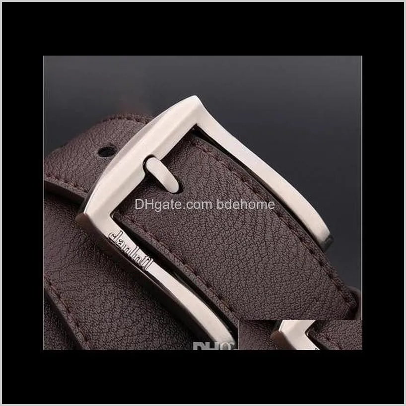 high quality cowskin genuine leather belt men fashion adult mens belt for jeans male pin buckle cintos masculinos