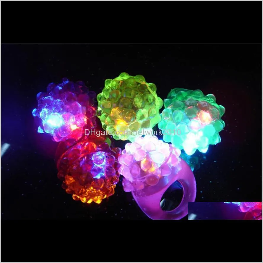 new arrival led ring light ring flash light led mitts cool led light up flashing bubble ring rave party blinking soft jelly glow party