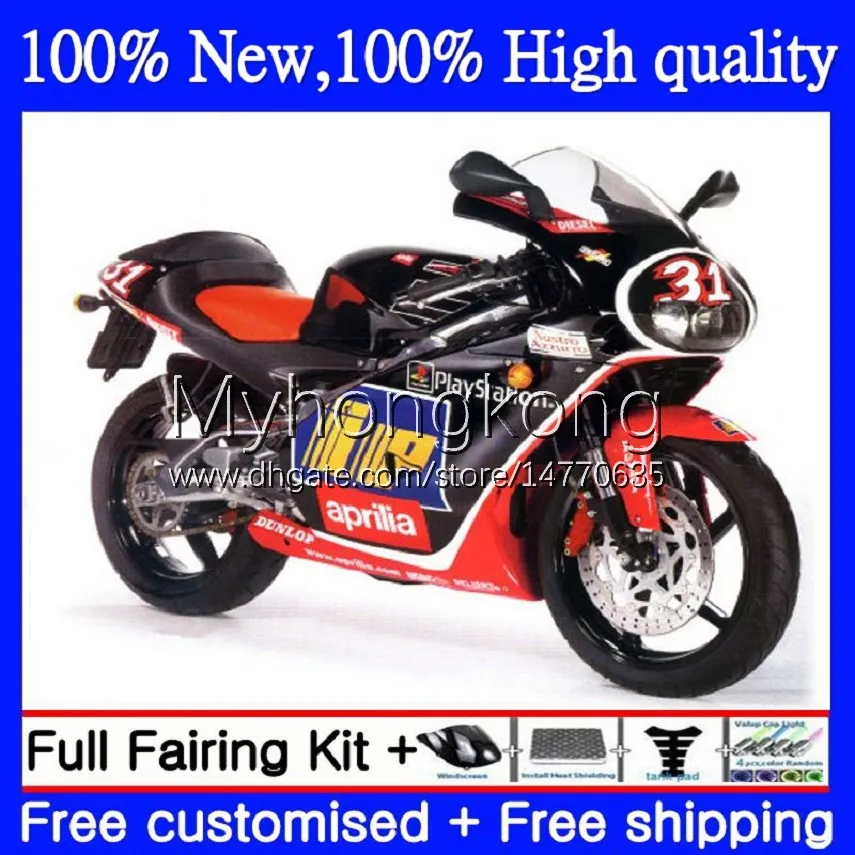 Wróżki dla Aprilia RS-125 RS4 RSV 125 RS 125 RR 125RR RSV-125 99-05 7NO.21 RSV125 RS125 Black R 99 00 01 02 03 04 05 RSV125RR 1999 2000 2001 2002 2003 2004 2005 Bodys