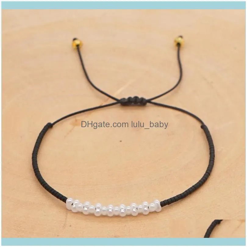 Charm Bracelets Wholesale Simple Bracelet For Women Jewelry 2021 Trendy Bead Jewellery Gift Adjustable Rope Pulsera Miyuki