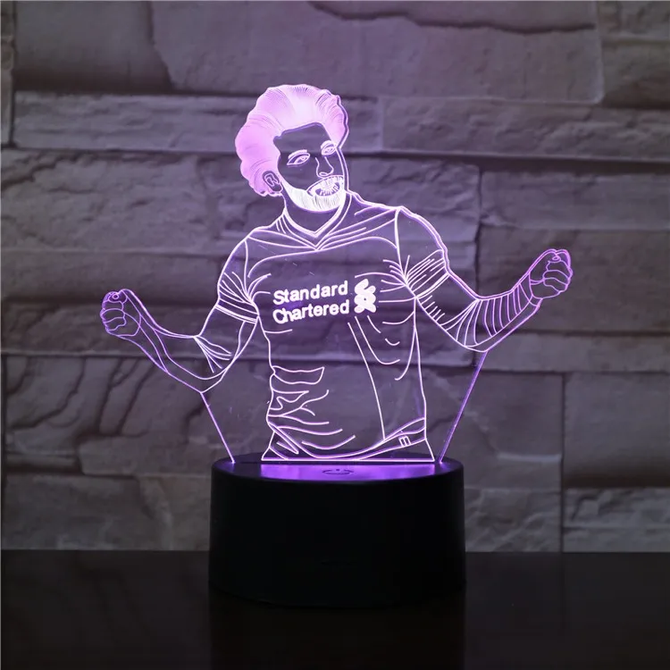 Superstar Soccer 3D Lamp Bedside Night Light LED Touch Switch Nightlight Kids Color Changing APP Control Gift for Friends Child
