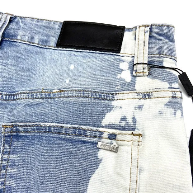 Listagem mais recente verão dos homens jeans de comprimento curto calças jeans moda rasgado casual lavado homme hip hop calça respirável male310q