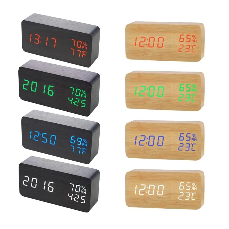 Timers Digital Alarm Cock Student LCD Display Desk Wood Electronic na ukończenie rocznicy urodzinowej podróży