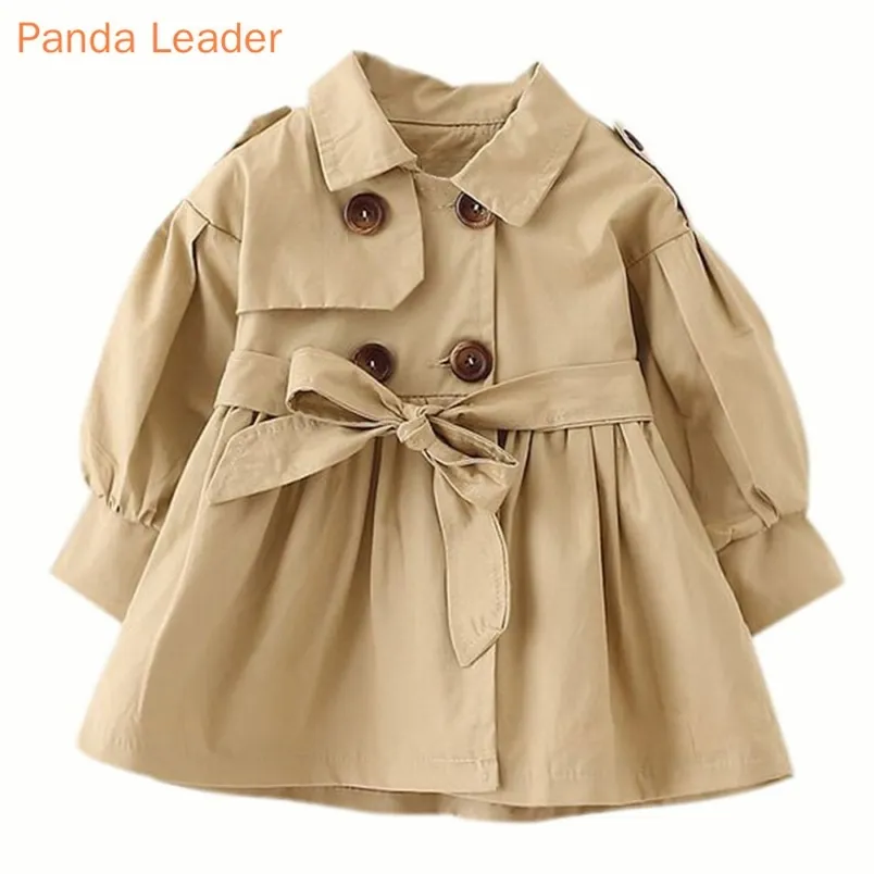 Veste bébé casaco infantil fille manteau printemps jas trench double poitrine de vent pour enfants pour les enfants pour 1-4t 211011