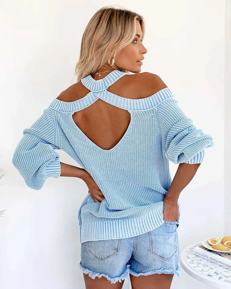 Criss cross hotsell backless sweater