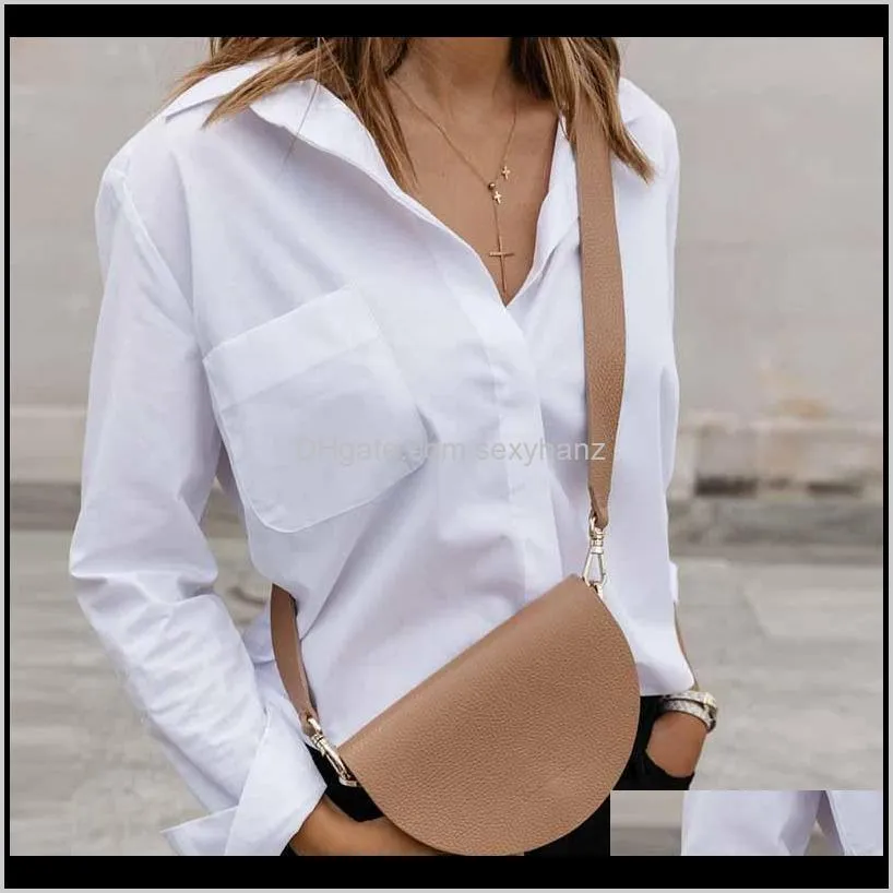 women spring long sleeve office shirt autumn casual turn down collar blouses tops lady fashion blue white work formal shirts1