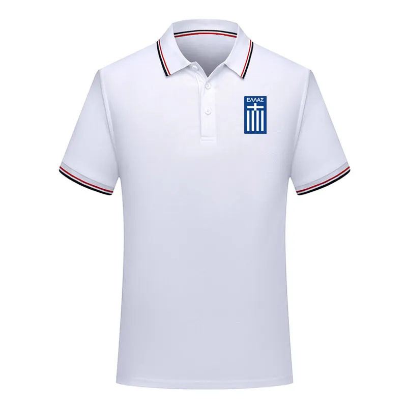 Trendy Yunanistan Ulusal Takım Futbol erkek Polo Gömlek Futbol Kısa Kollu Gömlek Yaz Moda Eğitim Polo Tops