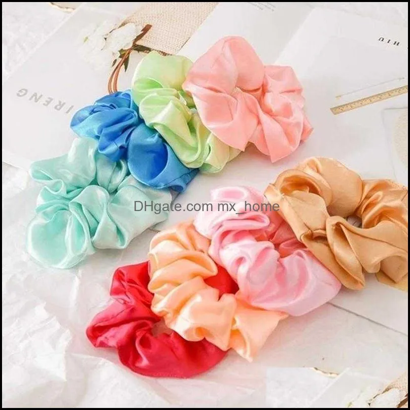 Party Favor All seasons fabric rope fashion ins hair accessories large intestine ring Korean velvet ladies headdress head flower OOD5465