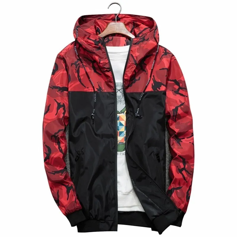 E-BAIHUI Spring Autumn Men's Jackets Camouflage Military Hooded Coats Casual Zipper Male Windbreaker Men Brand Clothing H6682