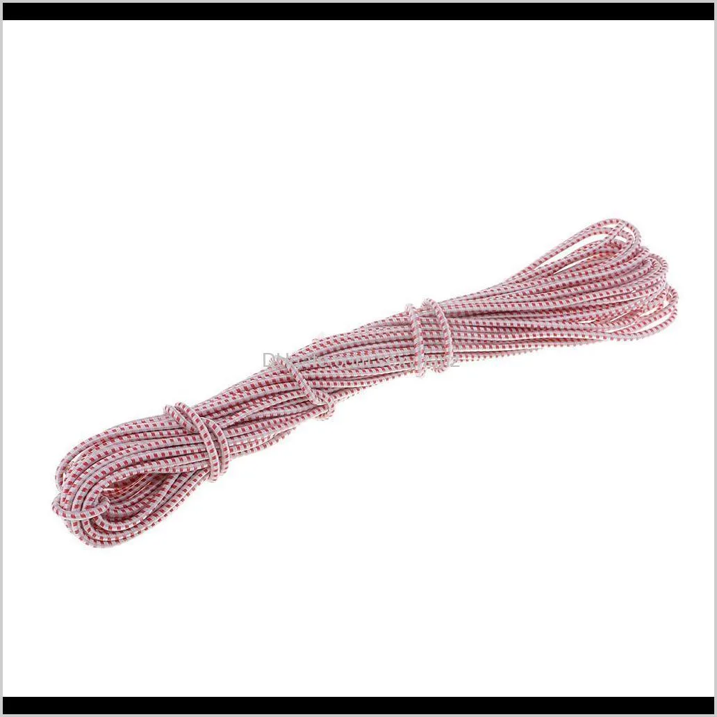 useful 8/15m 4mm red white round string elastic cord for sewing accessories