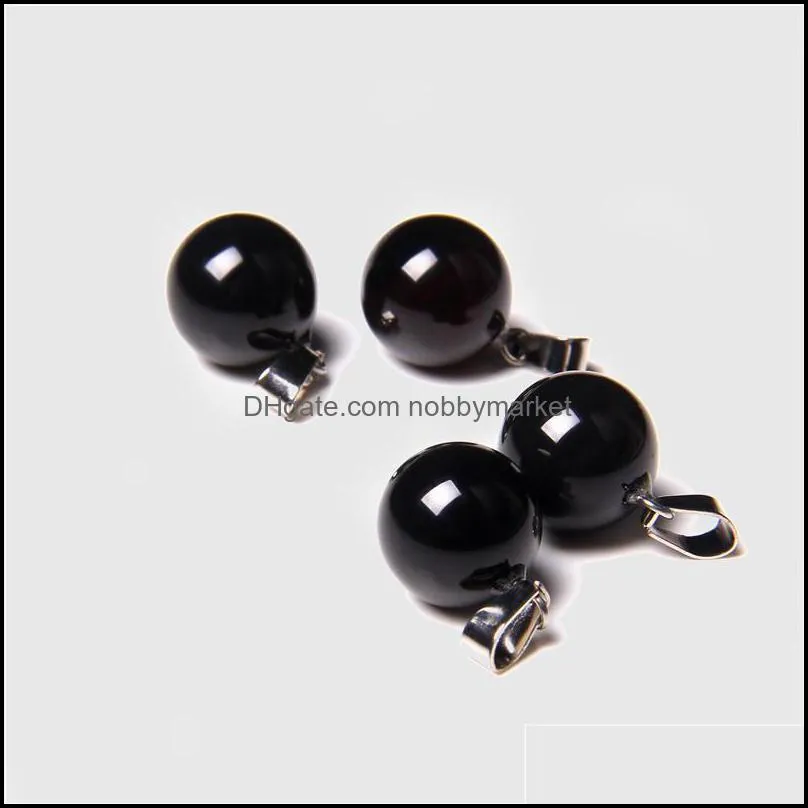 Fashion Natural Stone Crystal Ball Charms Pendants Pendulum Column Agates for Jewelry Making DIY Necklace Reiki Healing