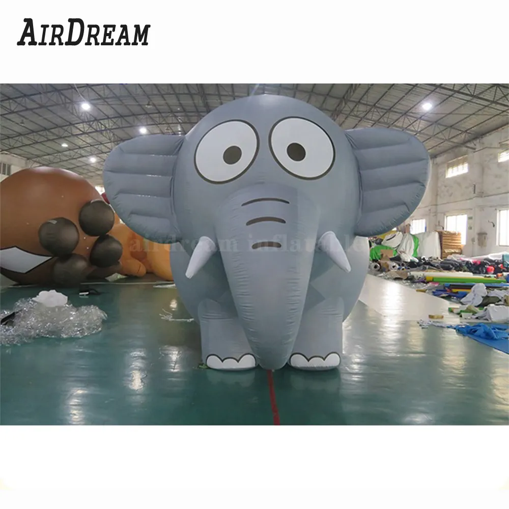 Mignon personnalisé 2 4 3 4 Éléphant gonflable de 5 ml pour le géant de la fête publicitaire du carnaval Géant des éléphants.