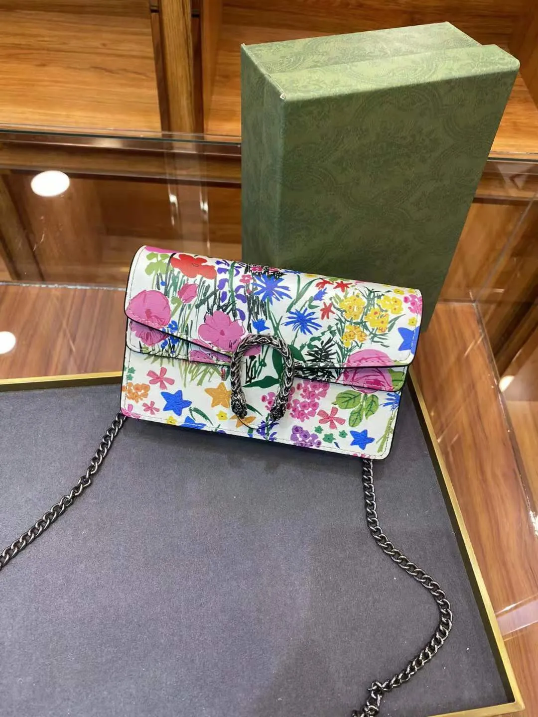 Fashion Messenger Bags One Genuine Leather Handbag Shoulder Inclined Bag Ladies` Purses Handbags Flowers Girls Women