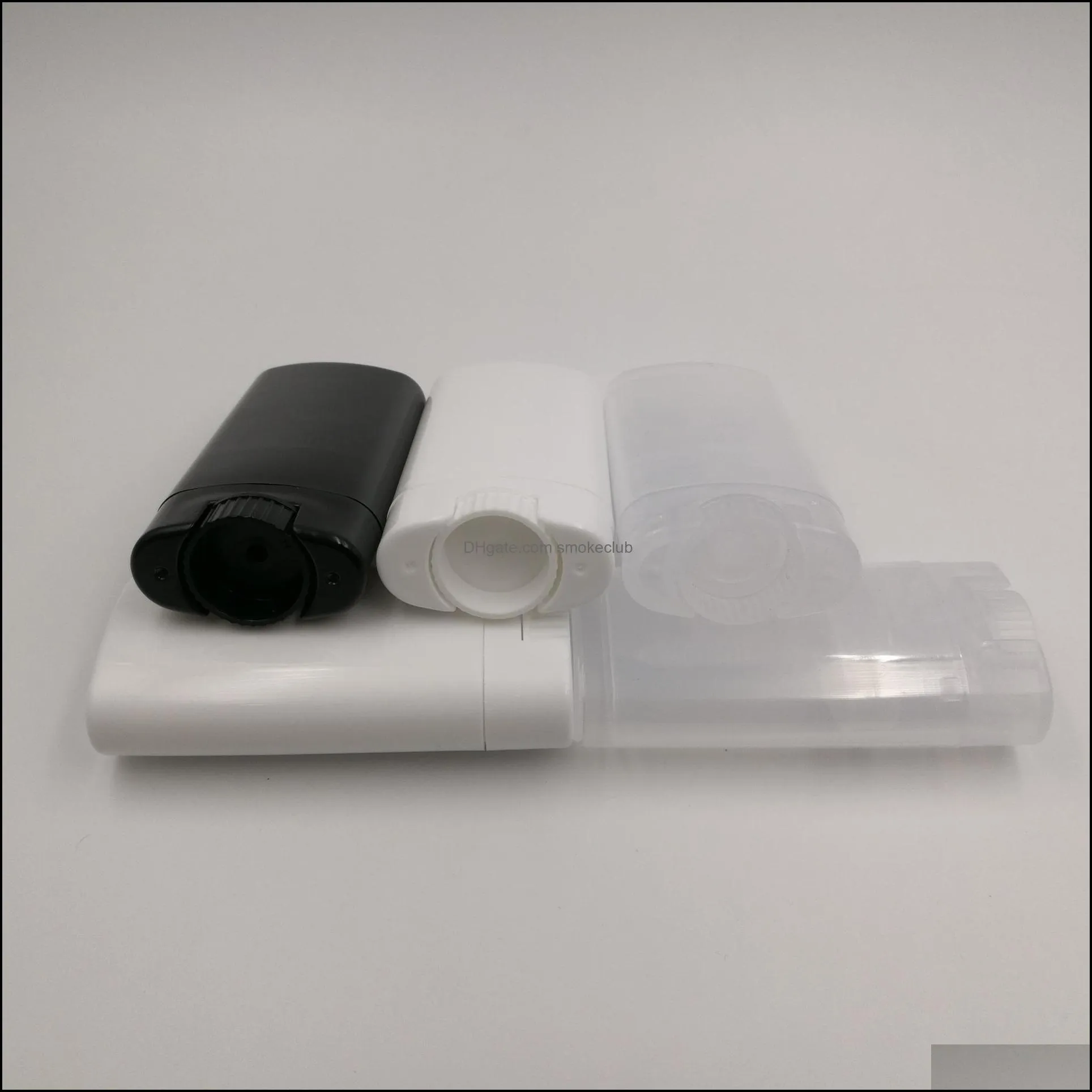 15ml black Deodorant Container Lotion Bar 15g Oval Twist Tube Round Lip 0.5oz 40pcs