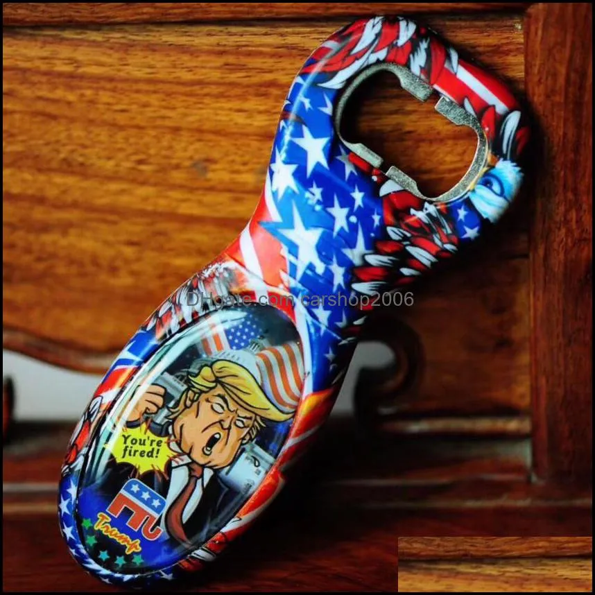 Donald Trump Bottle Opener Printing Sound Voice Funny Personalize Bottle Opener Novelty Toy Beer Bottle Openers Kitchen Tool DBC