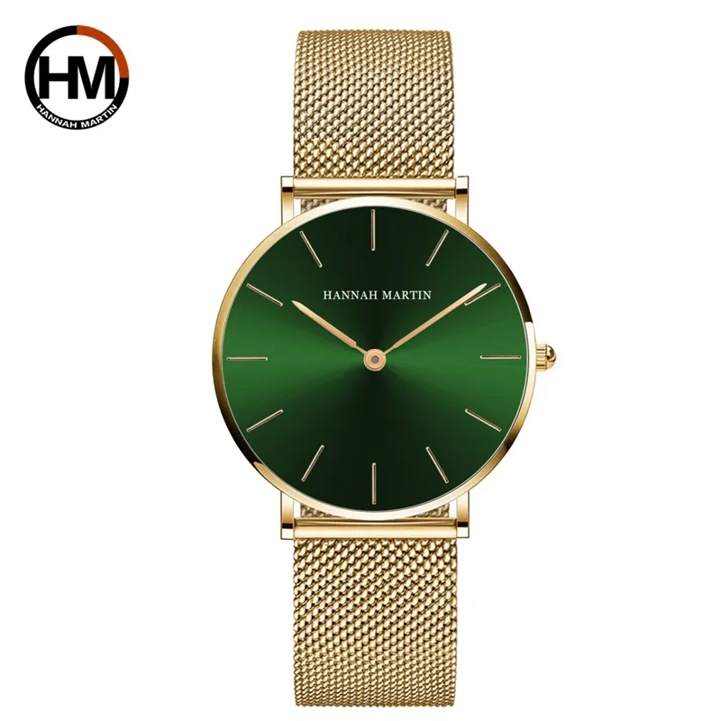 Orologio Da Donna Con Quadrante Verde Ultra Sottile: Movimento Al