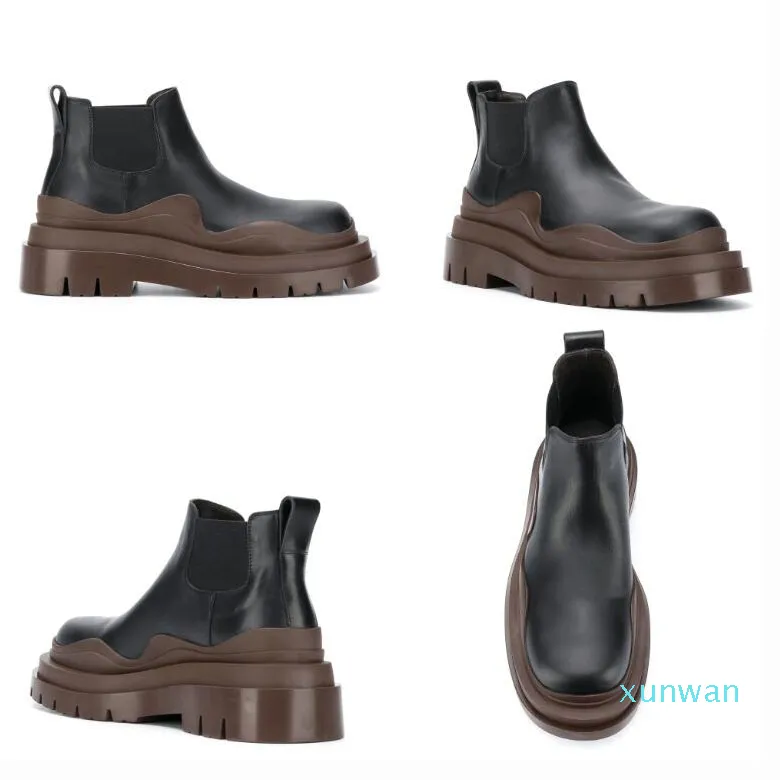 Nueva marca de moda botines BOTAS DE NEUMÁTICOS plataforma de mujer bota gruesa bota de dama botas de diseñador de lujo botas de diseñador a media pierna 39--45