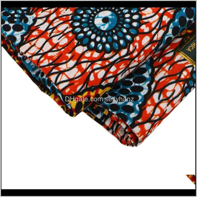 2021 ankara african polyester wax prints fabric binta real wax high quality 6 yards/lot african fabric for party dress