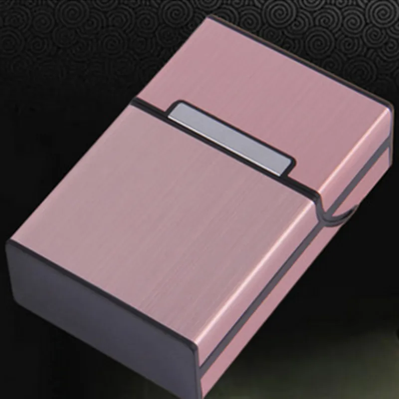 Light Cigar Cigaret Case Men Lady Gift Cigarette Storage Container Cases Aluminium Alloy Tobacco Holder Pocket Box Magnetic Button TR0042