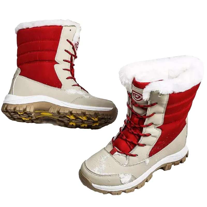 Women Boots Snow Winter Black Red Womens Boot Shoe Keep Warm Christmas Trainers Sports Sneakers Size 35-42 09