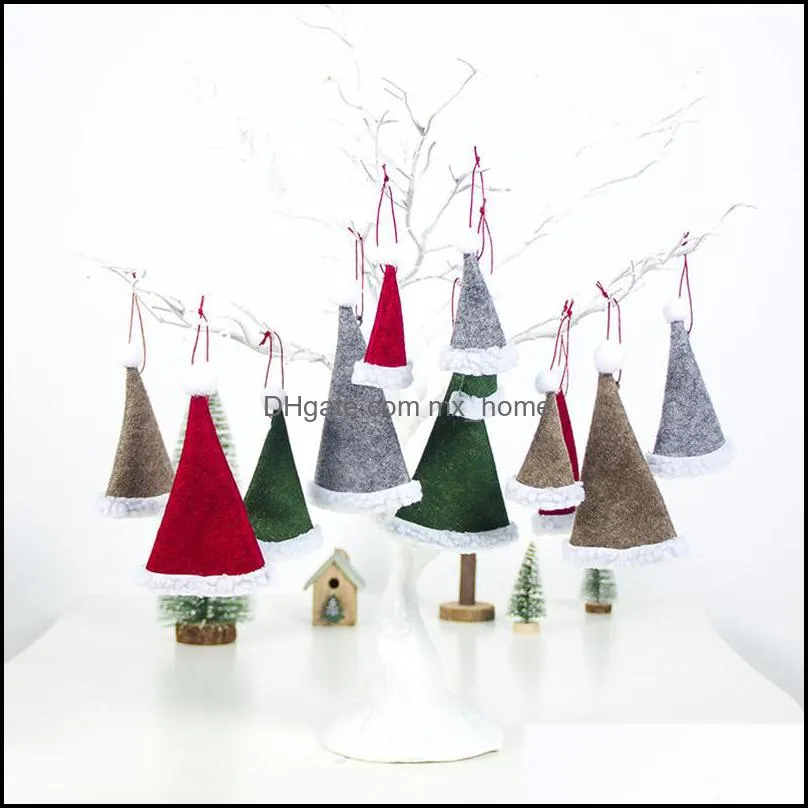 Christmas decoration Christmas tree decorative pendant, felt hat cloth, decorative accessories. J0903