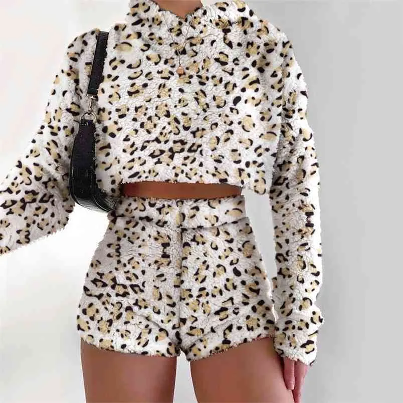 Two Piece Skirt And Crop Top Set, Plush Loungewear Set: Long