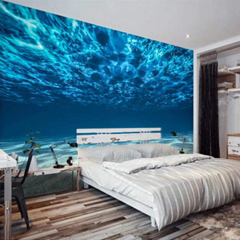 Carta da parati personalizzata Mura da parati Oceano Sea Sea Paesaggio Paesaggio Parete Murale Camera da letto Soggiorno Sfondo Sfondo Foto Sfondo per Pareti 3D