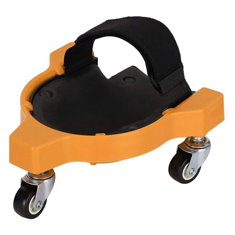 Rolling Knee Protection Pad With Wheel Built In Foam Padded Laying Platform Universal Kneeling