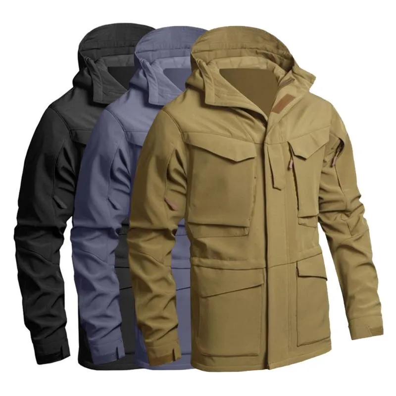 大量購入特価 メンズジャケット素敵な男性ファッションウインドブレーカージャケット戦術ポケットカジュアルフード付き防風コート 純正未使用品 Infoplus Ca