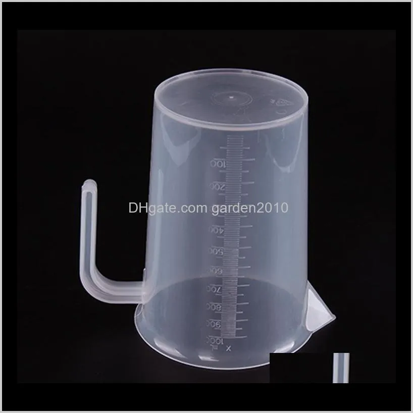 250/500/1000ml high quality plastic measuring cup transparent measuring cup with handle pour spout wb760