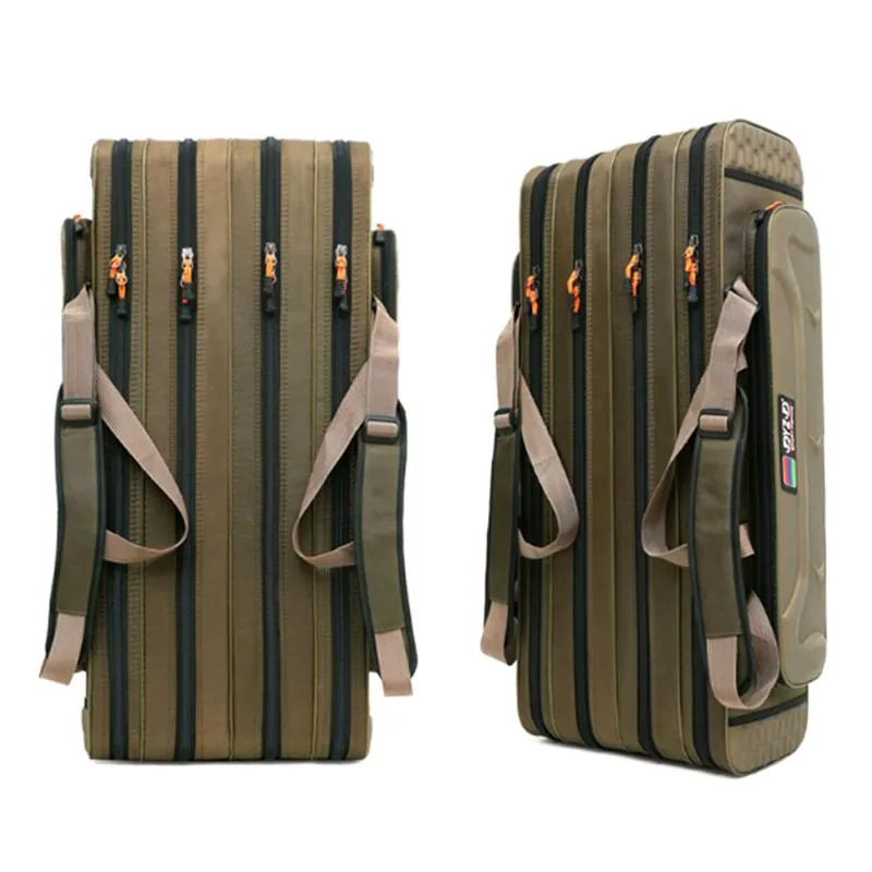 Acessórios de pesca À Prova D 'Água Sacos 80/90/100 / 120cm 2-4 Camadas Bag Bag Bolsa Portátil Dobrável Pólo Reel Tackle Tool Case Case