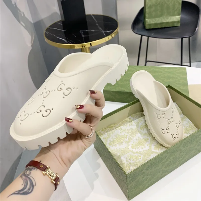 Ladies Thick Soles Slippers Are Fashionable To Show High Half Drag Slippers For Daily Casual Womens Shoes