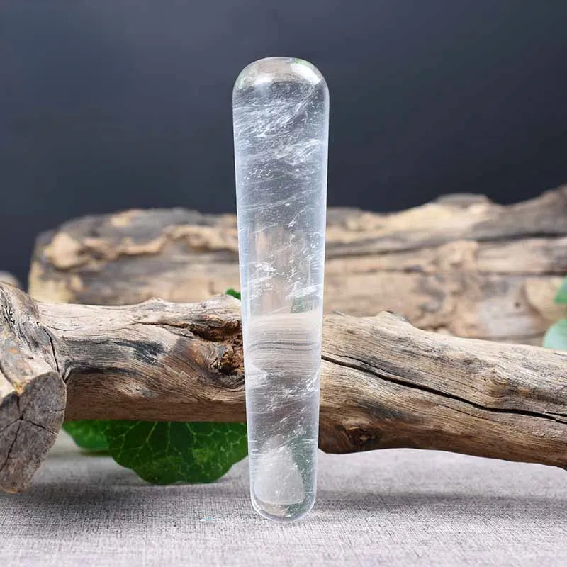 White Melting Crystal Beauty Massage Stick Decor Acupoint Jade Tendon Facial Eye Wand