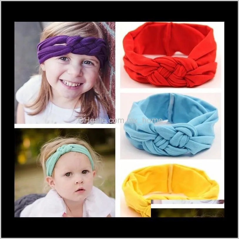 9 colors solid candy colors elastic cloth hot baby children girls lovely hair accessories barrettes princess fashion gift wedding