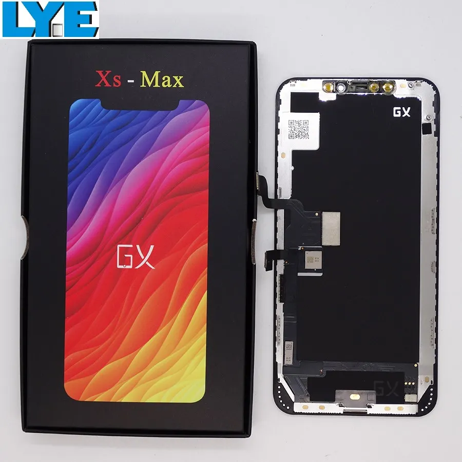 LCD-skärm för iPhone XS Max GX Oled Skärmpaneler Digitizer Assembly Ersättning