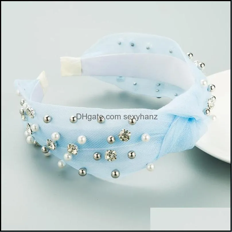 Hair Clips & Barrettes Style Sweet Headband, Simple Pearl, Solid Color Cross-knot Ladies Accessories, Gift Jewelry