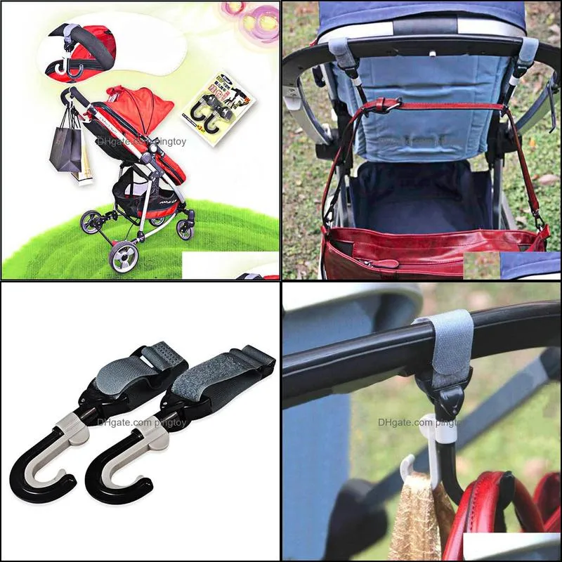 2pcs/set Baby Stroller Hook Holder Carriage Storage Bag Hooks for Pram Pushchair Hanger Stroller Accessories