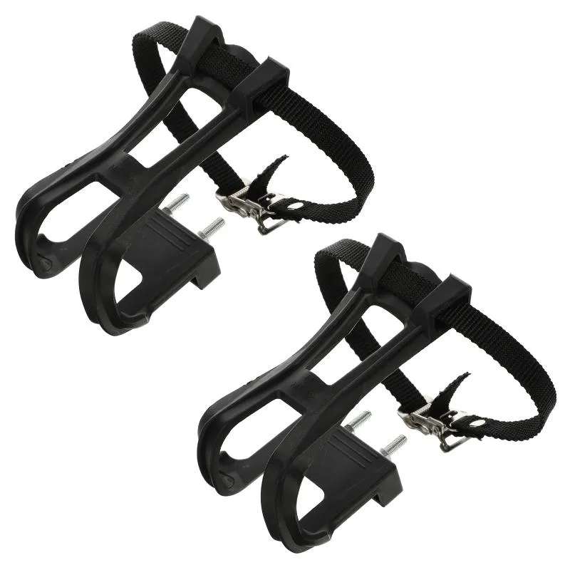 Pédales de vélo 1 Set Spinning Pedal Anti-slip Bicycle Belt Fixed Gear Cycling Toe Clip Strap Accessoires