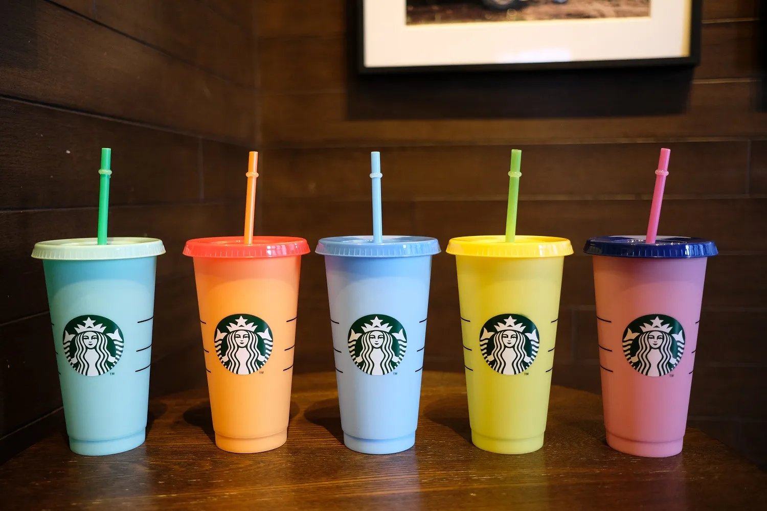 Mermaid Goddess Starbucks 24oz/710ml Plastic Mugs Tumbler Reusable Clear Drinking Flat Bottom Pillar Shape Lid Straw Cups mug