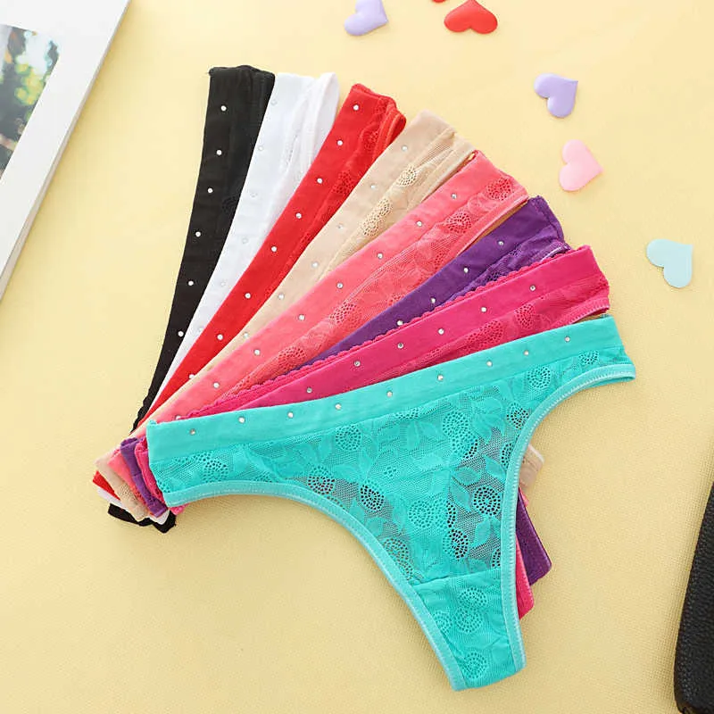 5pcs/lot wholesale Teenage Girls underwear G-strigs female cotton thong panties Seamless solid color Small size intimate 112nP5 SH190906