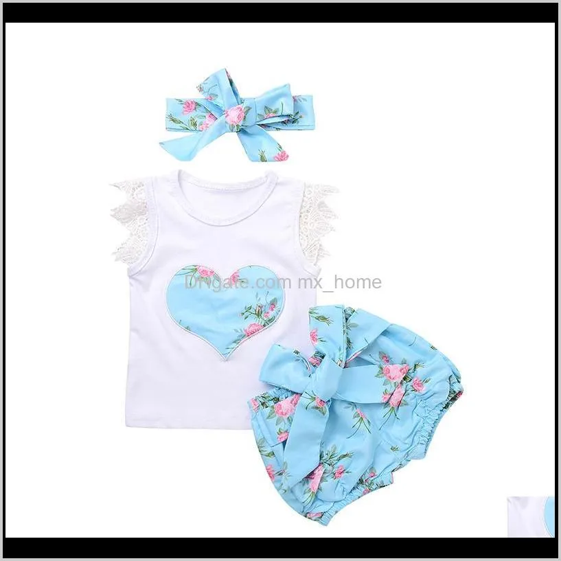 boy girls outfits clothing sets kids clothes suit printing cartoon boys shirt shorts girls rompers shirt shorts summer 0-24m