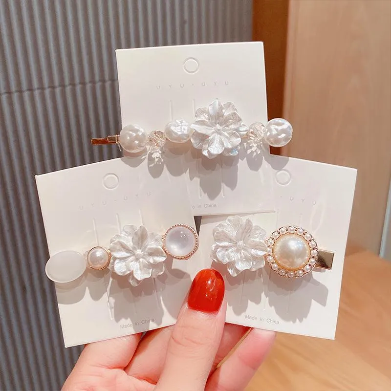 Hair Clips & Barrettes 2021 Hyperbole Big Pearls Acrylic Flower Claw Size Makeup Styling For Women Accessories