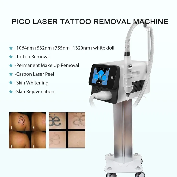 2021 4in1 Picosecond Portable Laser Tattoo Pigment Removal Machine för SPA användning