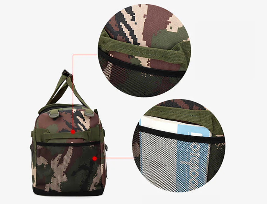 Camo Gym Sports Bag Men Waterproof Fitness Training Backpacks Multifunctional Travel Luggage Outdoor Sporting Tote For Male06