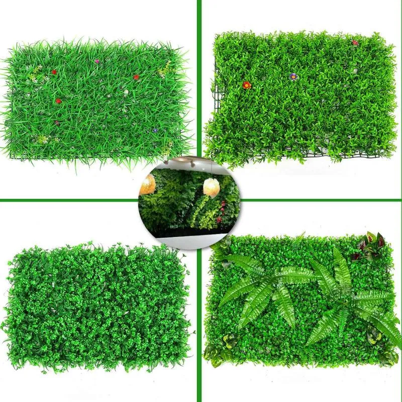 Artificial Plant Foliage Hedge Grass Moss Carpet Grass Mat Greenery Wall Panel Wedding Party