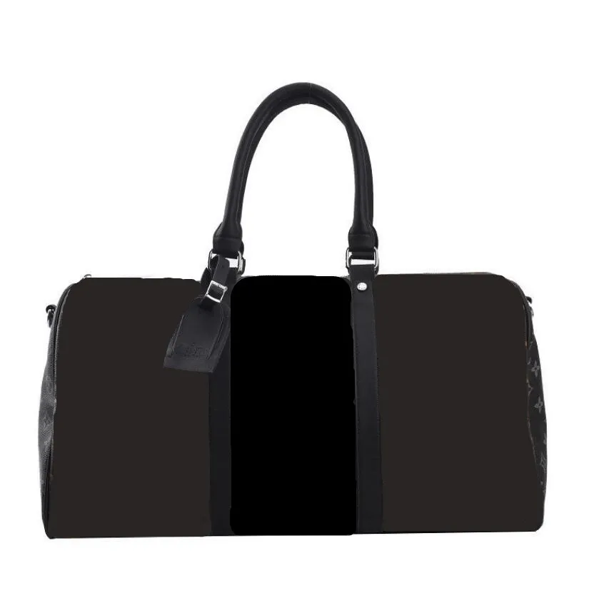 Letra de Luxo Mulheres Duffel Bags Casais Couro Capacidade Couro Crossbody Bolsas De Ombro Marca Designer Cor Matching Travel Fitness Saco Homens Totes Bolsas