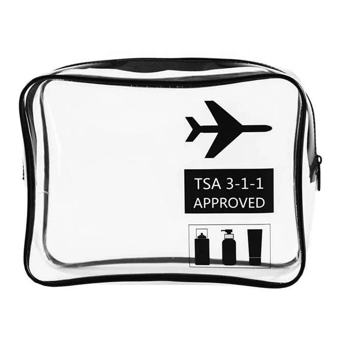 High Quality Clear Carry On Travel Toiletry Bag For Businessrip Holiday Environmentally Friendly Cosmetic Bags & Cases