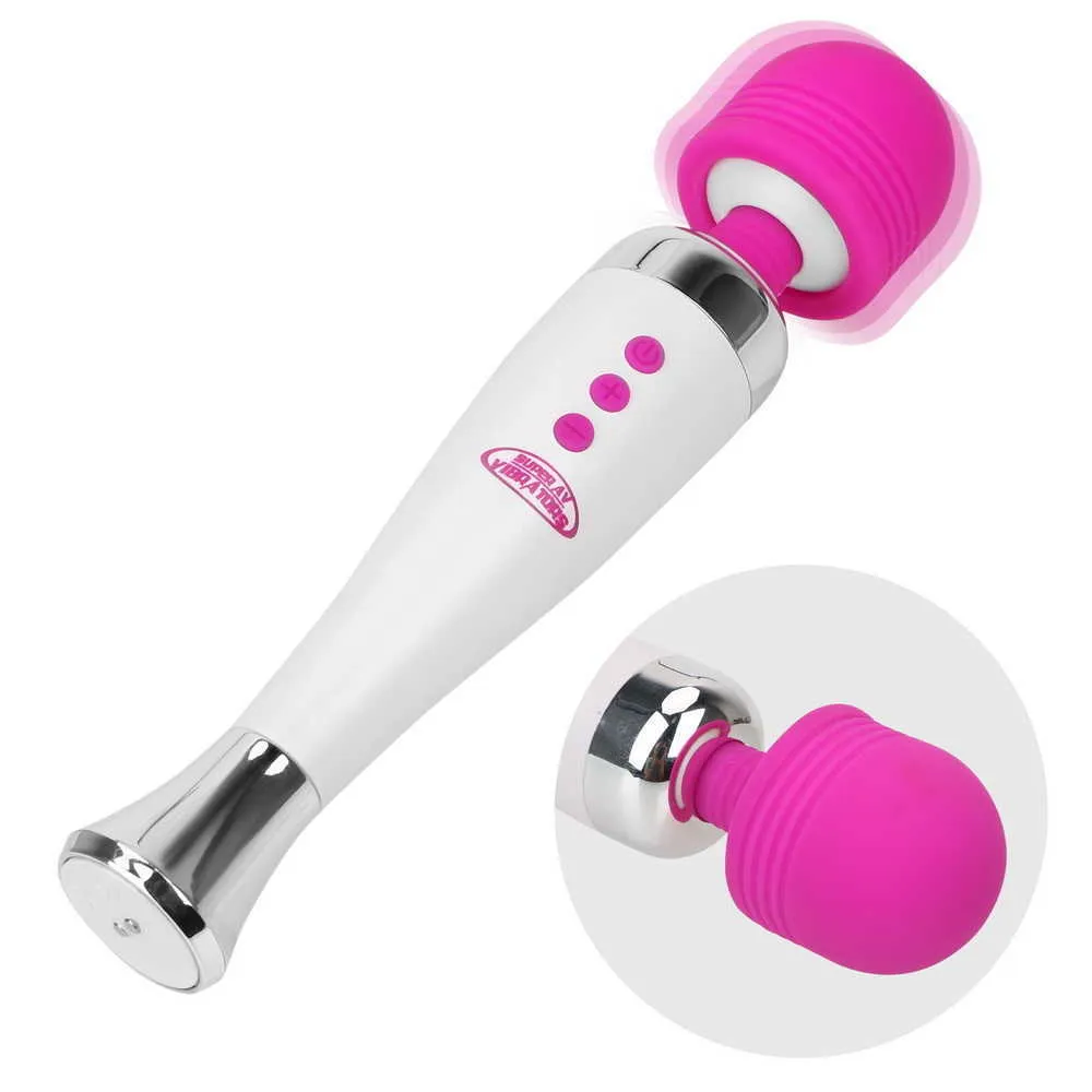 Massage Items upgrade 12 Speed Clitoris Stimulate AV Massager Vibrators Magic Wand USB Charging Sex Toys for Women G-spot