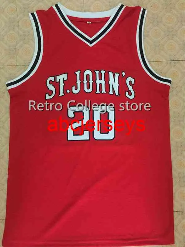 Hommes Femmes Jeunes 15 Ron Artest 20 Chris Mullin St John's Basketball Jersey Throwback Cousu Maillots Chemise Personnalisée N'importe Quel Numéro Nom et Taille Ncaa XS-6XL